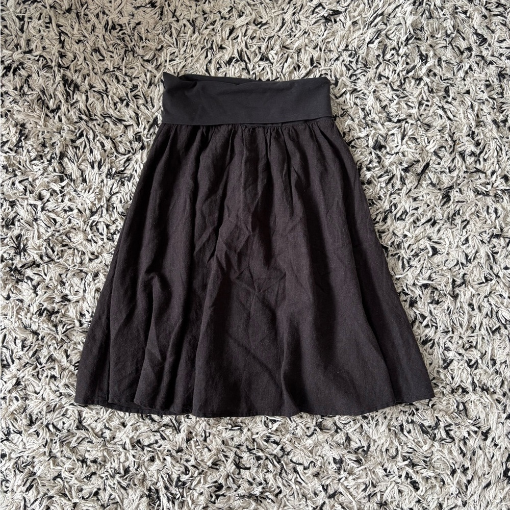 free-people 'free-est' black foldover midi skirt